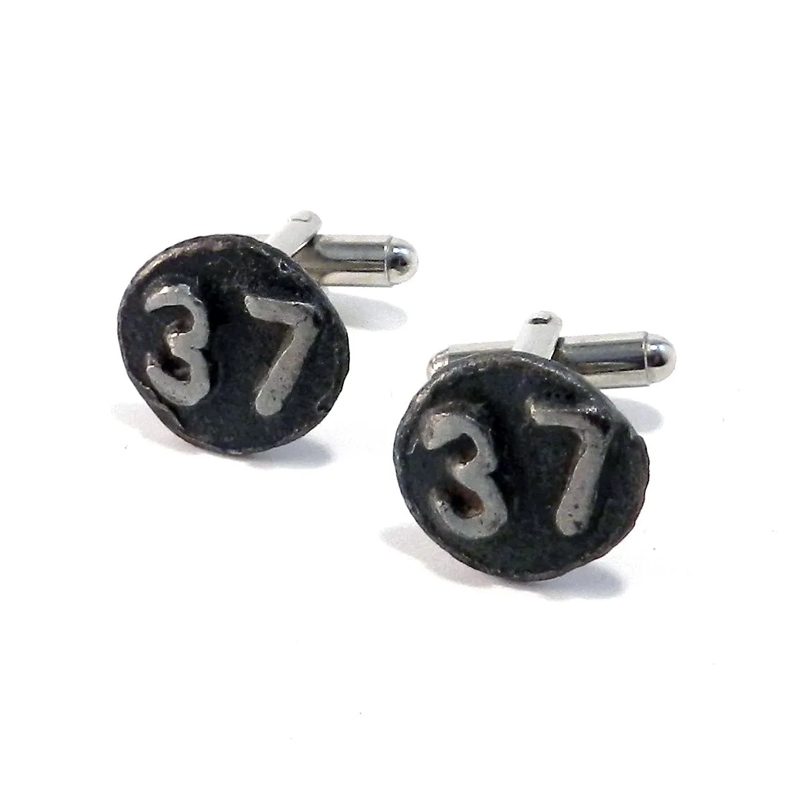 1937 Railroad Date Nail Cufflinks