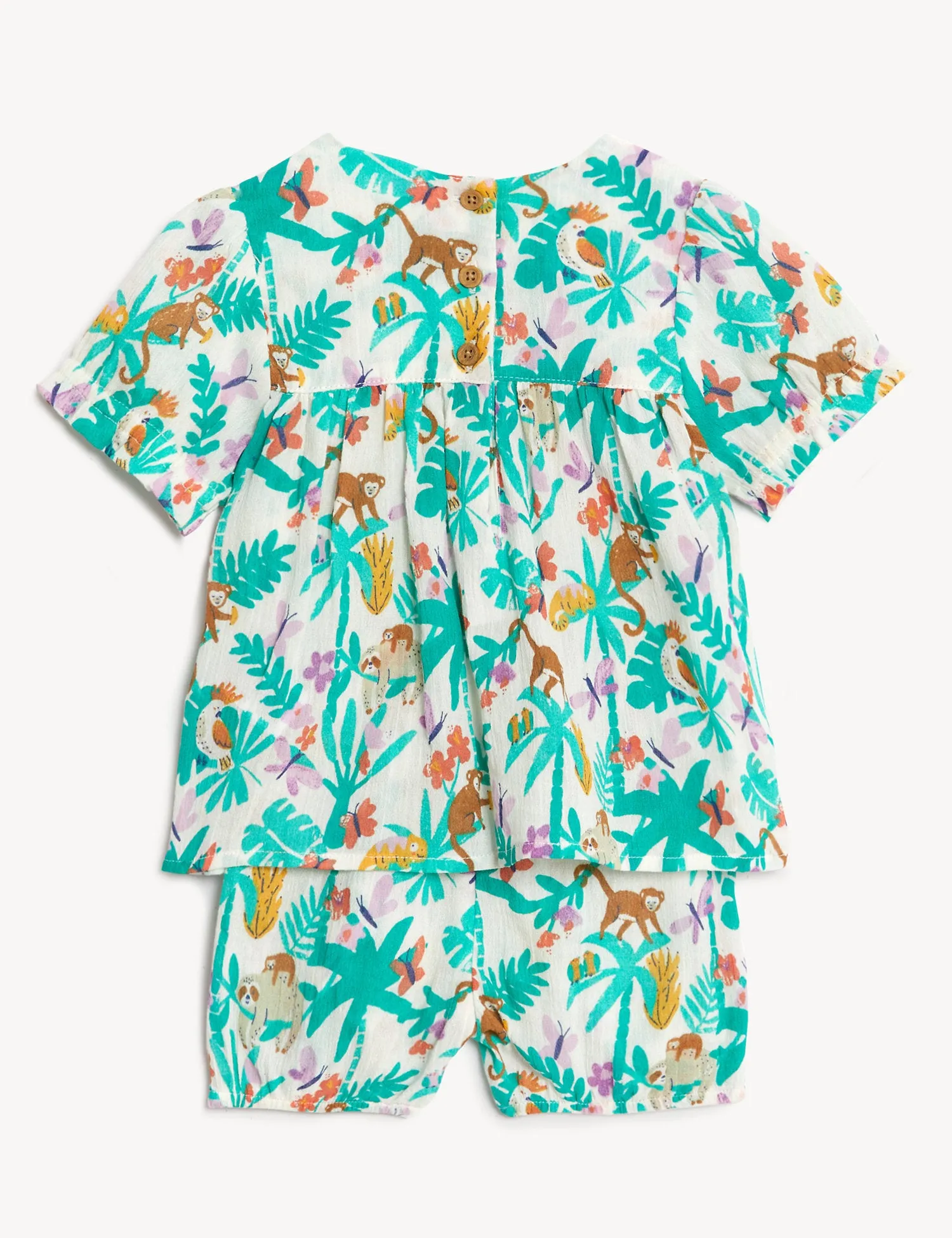 2pc Pure Cotton Jungle Print Outfit