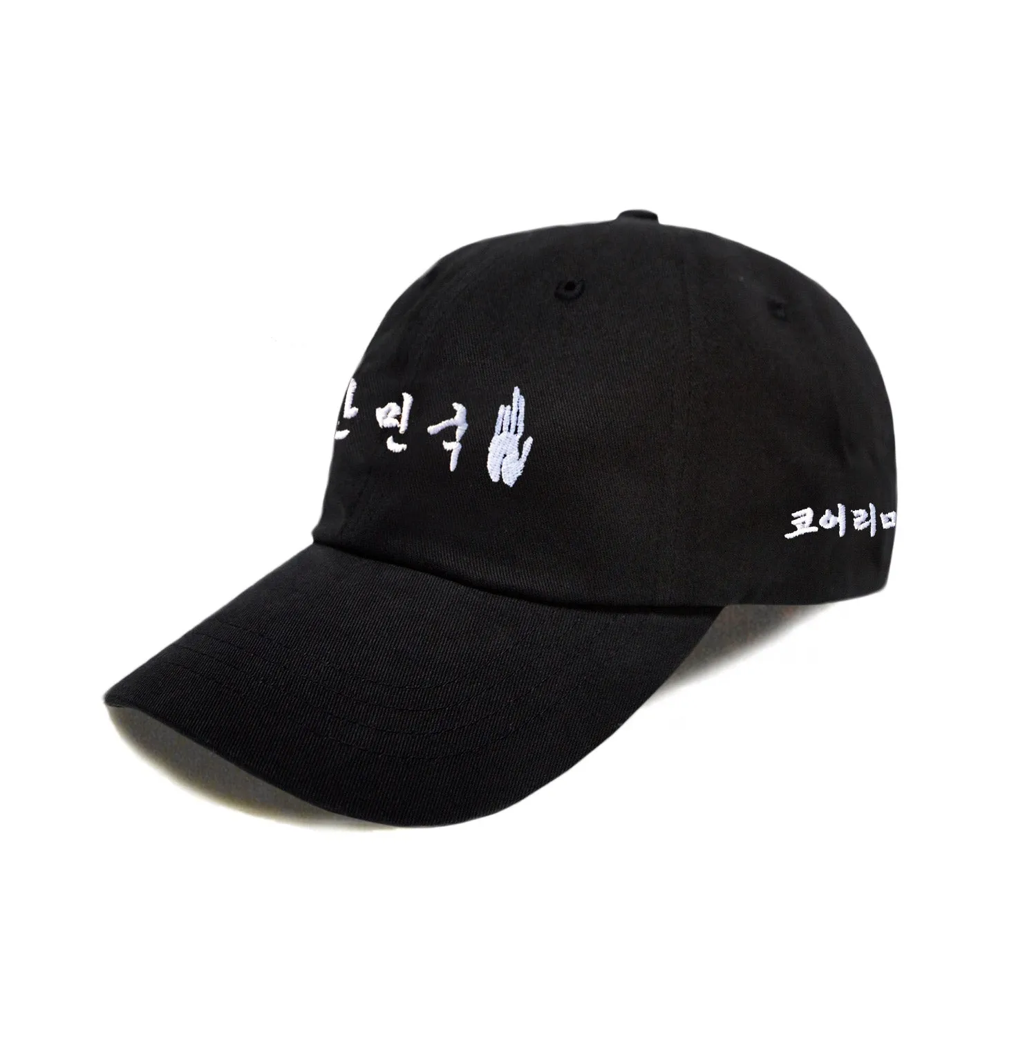 AHN HANDPRINT DAD HAT (BLACK)