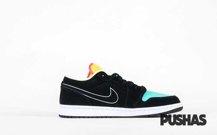 Air Jordan 1 Low 'Black Aurora Green Laser Orange' (2020)