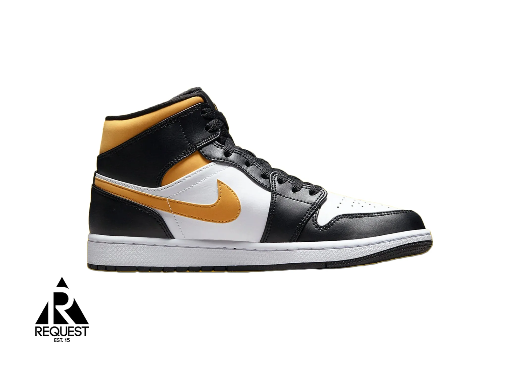 Air Jordan 1 Retro Mid “Black University Gold”