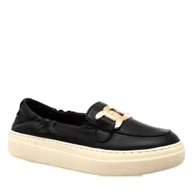 Alfie & Evie Maldon Slip On Black Ballet Flat Plus