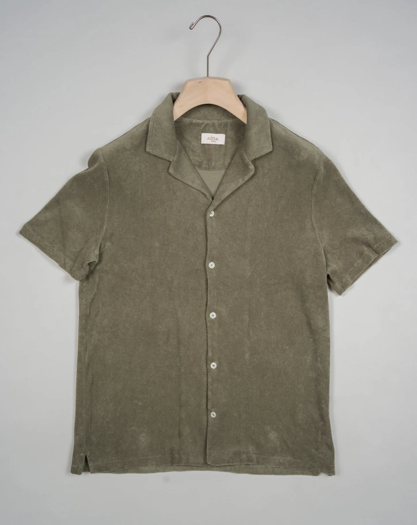 Altea Sponge Camp Collar Shirt / Green