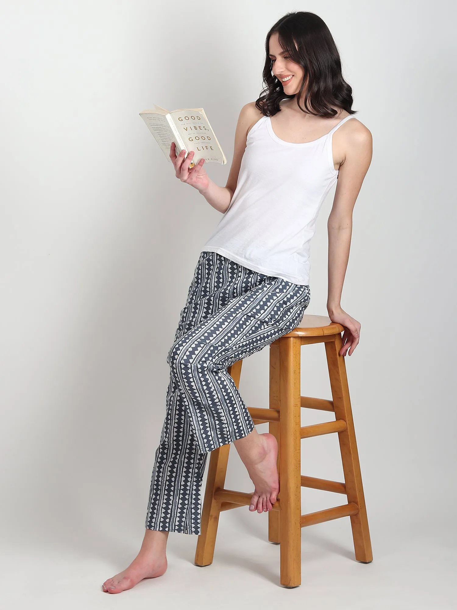 Alyson Block Printed Cotton pants