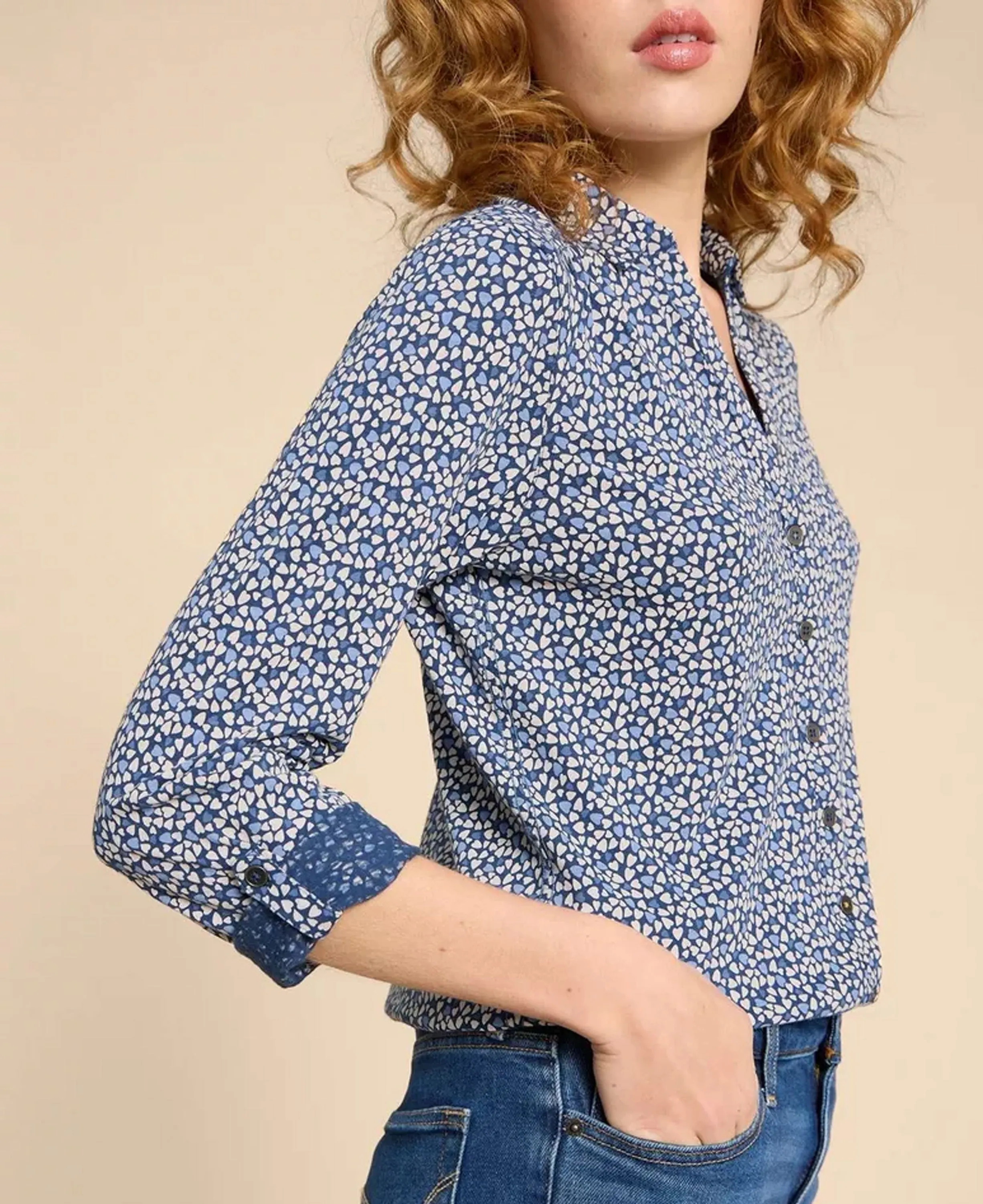 Annie Printed Shirt - Blue Print