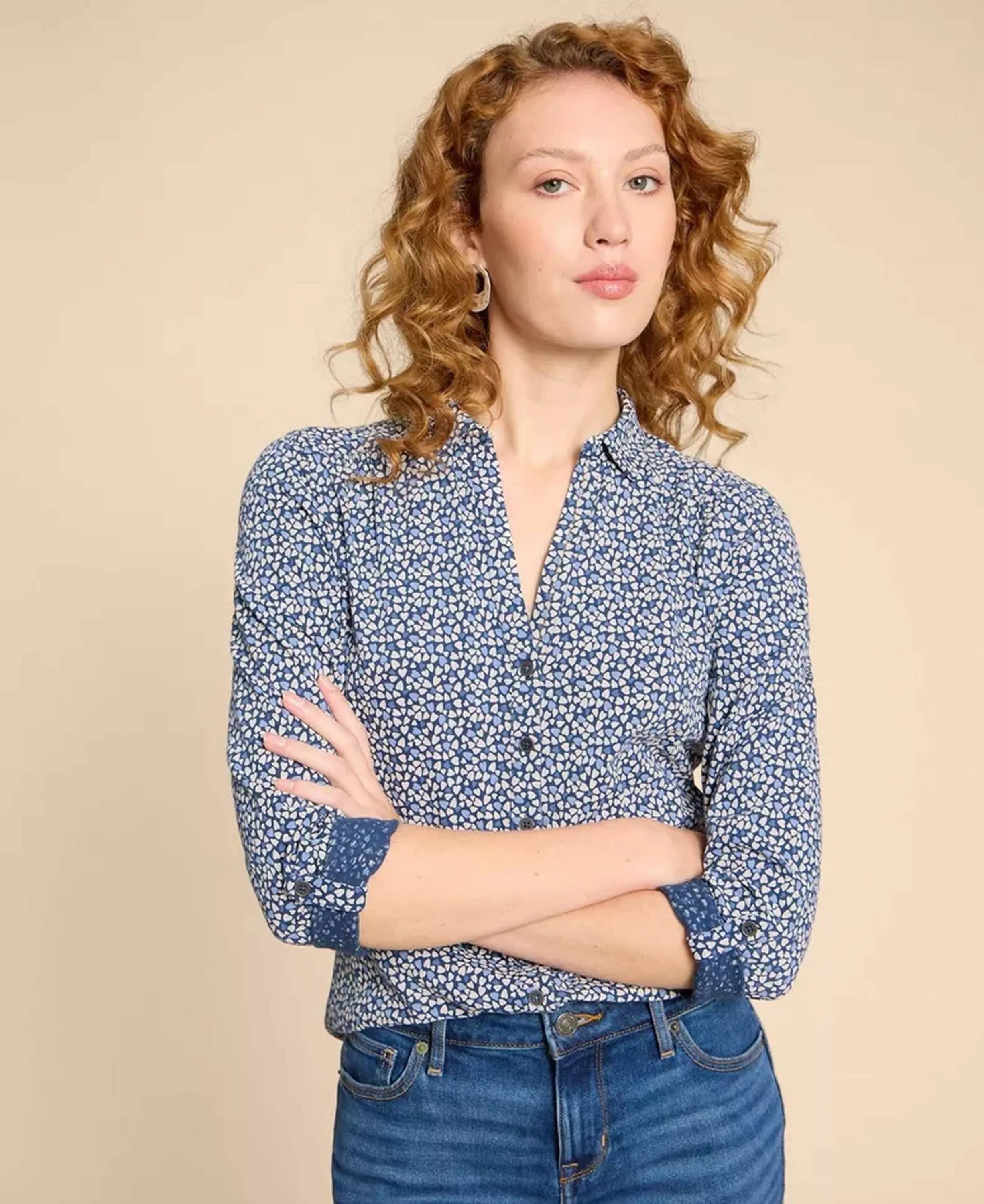 Annie Printed Shirt - Blue Print