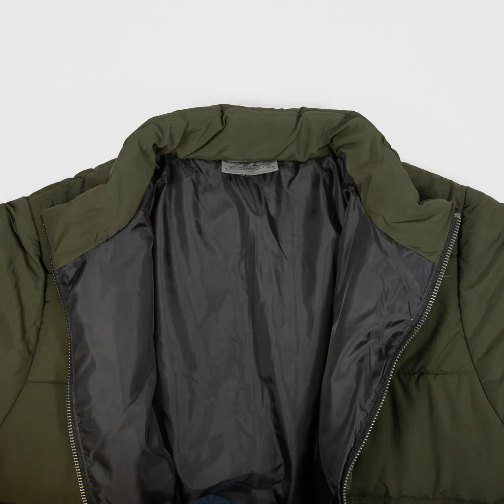 Anti Hero Skateboards - Basic Eagle Quilted Puffer Jacket - Olive