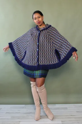 Argyle Tartan Poncho XS-L