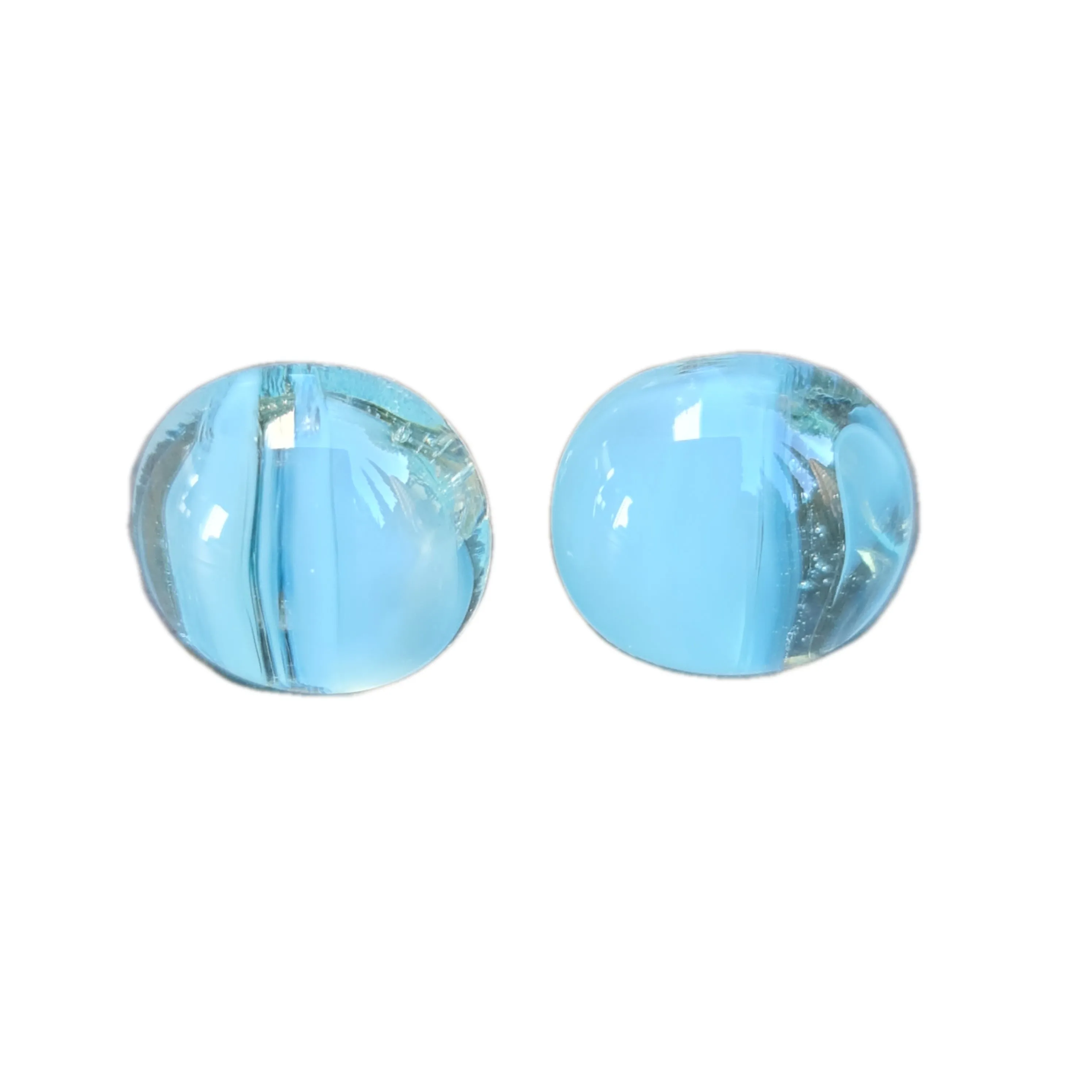 Artisan Glass stud earrings Blue