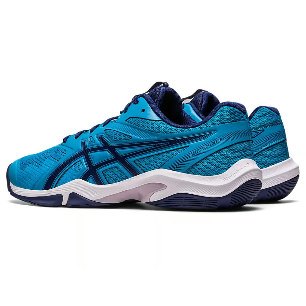 ASICS Men's Gel-Blade 8 Badminton Shoe (Island Blue/Indigo Blue)