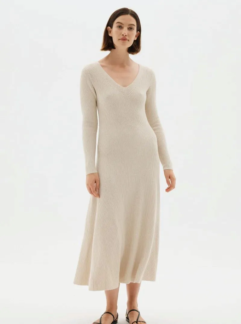 Assembly Label Gloria Knit Dress - Oat Marle