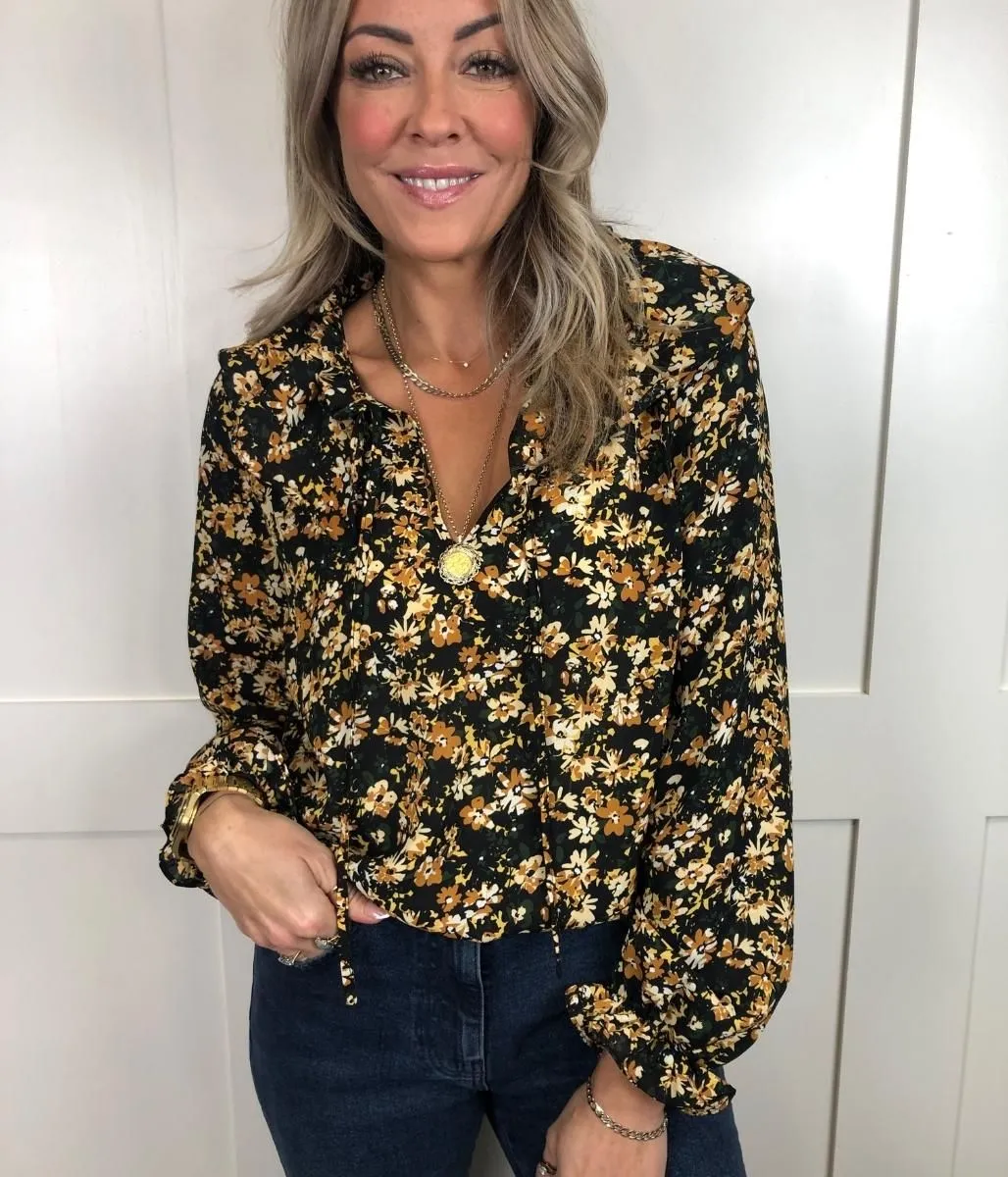 Autumn Ditsy Floral Blouse