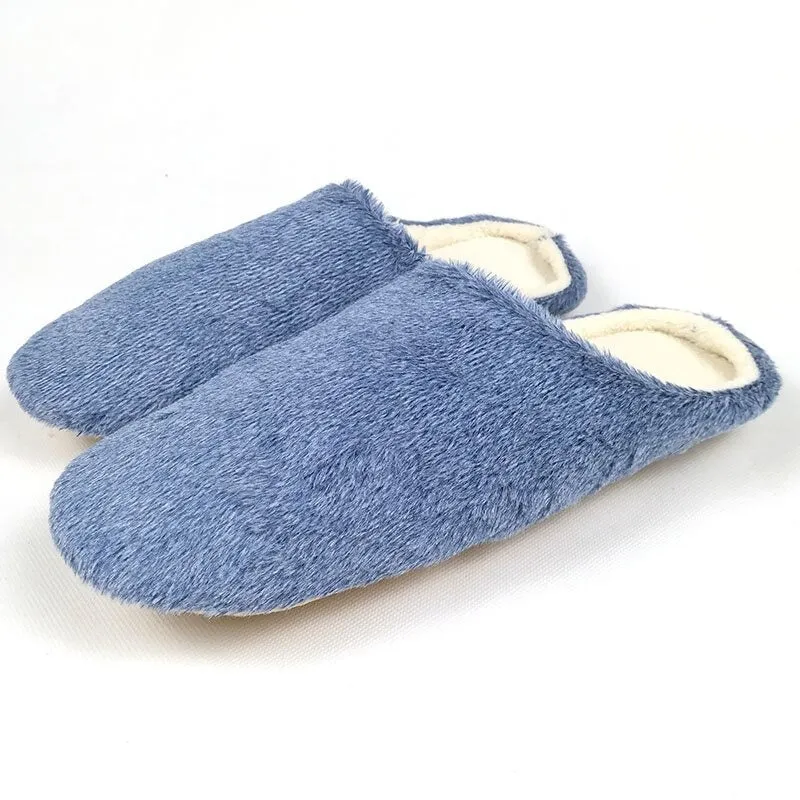 Autumn Winter Fashion Soft Sole Cotton Plush Warm Indoor Slippers for Men