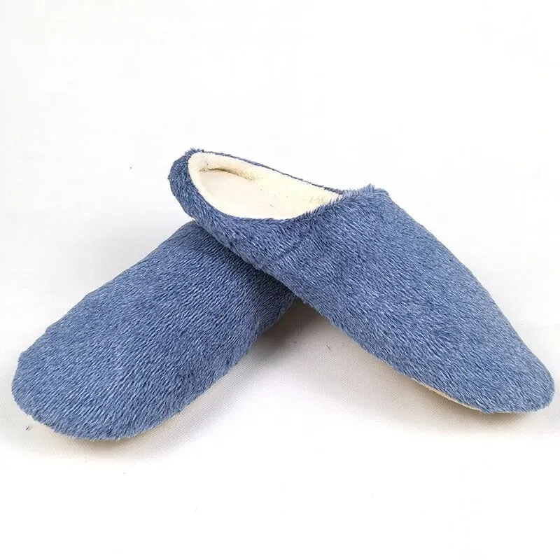 Autumn Winter Fashion Soft Sole Cotton Plush Warm Indoor Slippers for Men