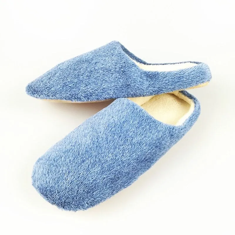 Autumn Winter Fashion Soft Sole Cotton Plush Warm Indoor Slippers for Men