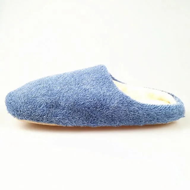 Autumn Winter Fashion Soft Sole Cotton Plush Warm Indoor Slippers for Men