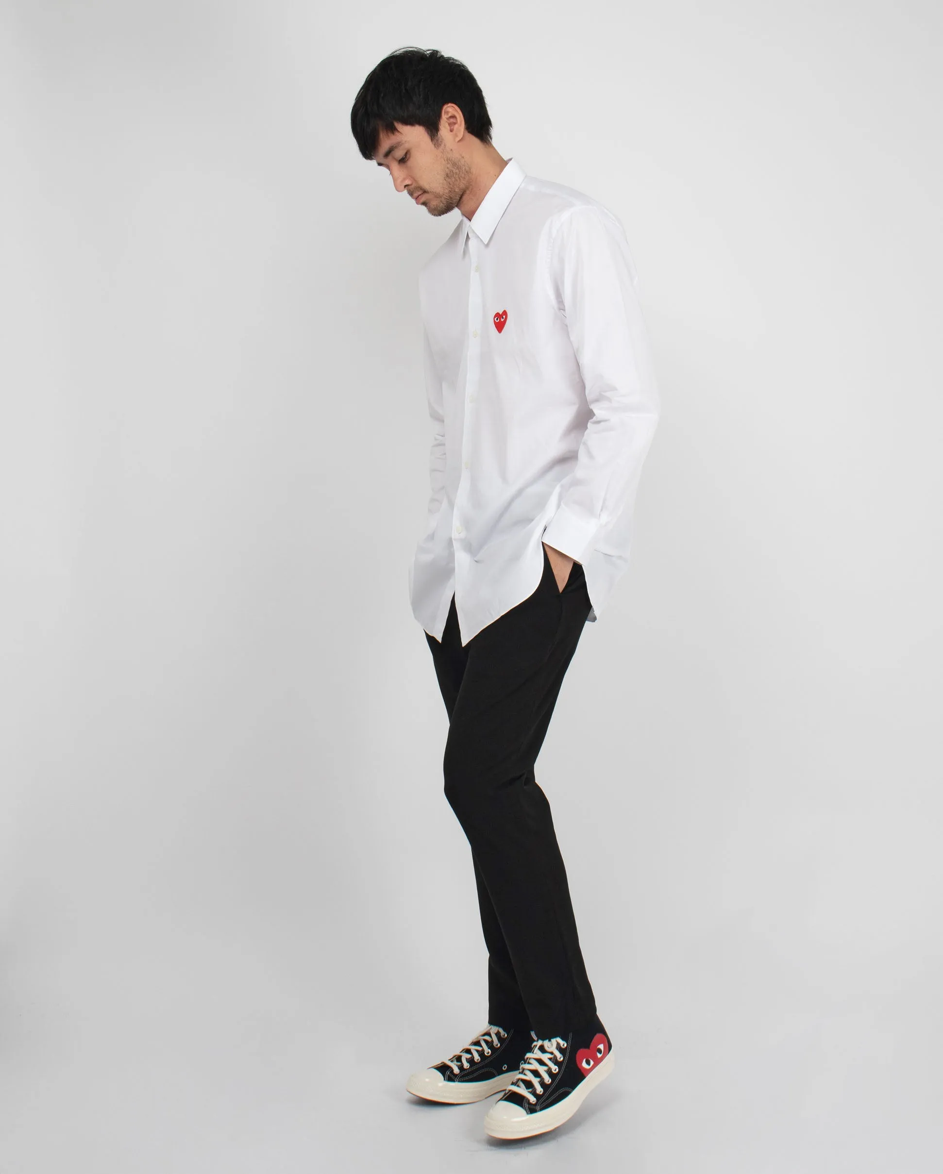 B002 RED HEART SHIRT / WHITE