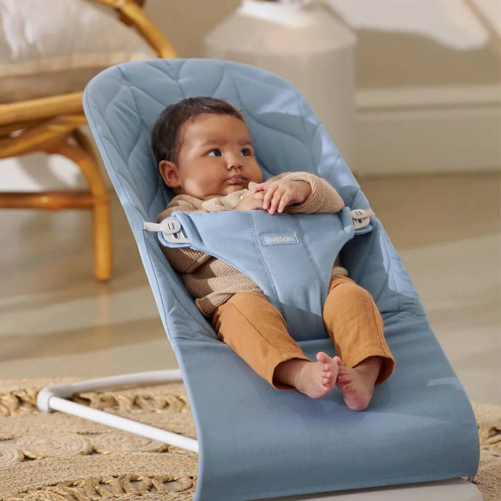 BabyBjorn Bouncer Bliss Cotton Petal Quilt Blue