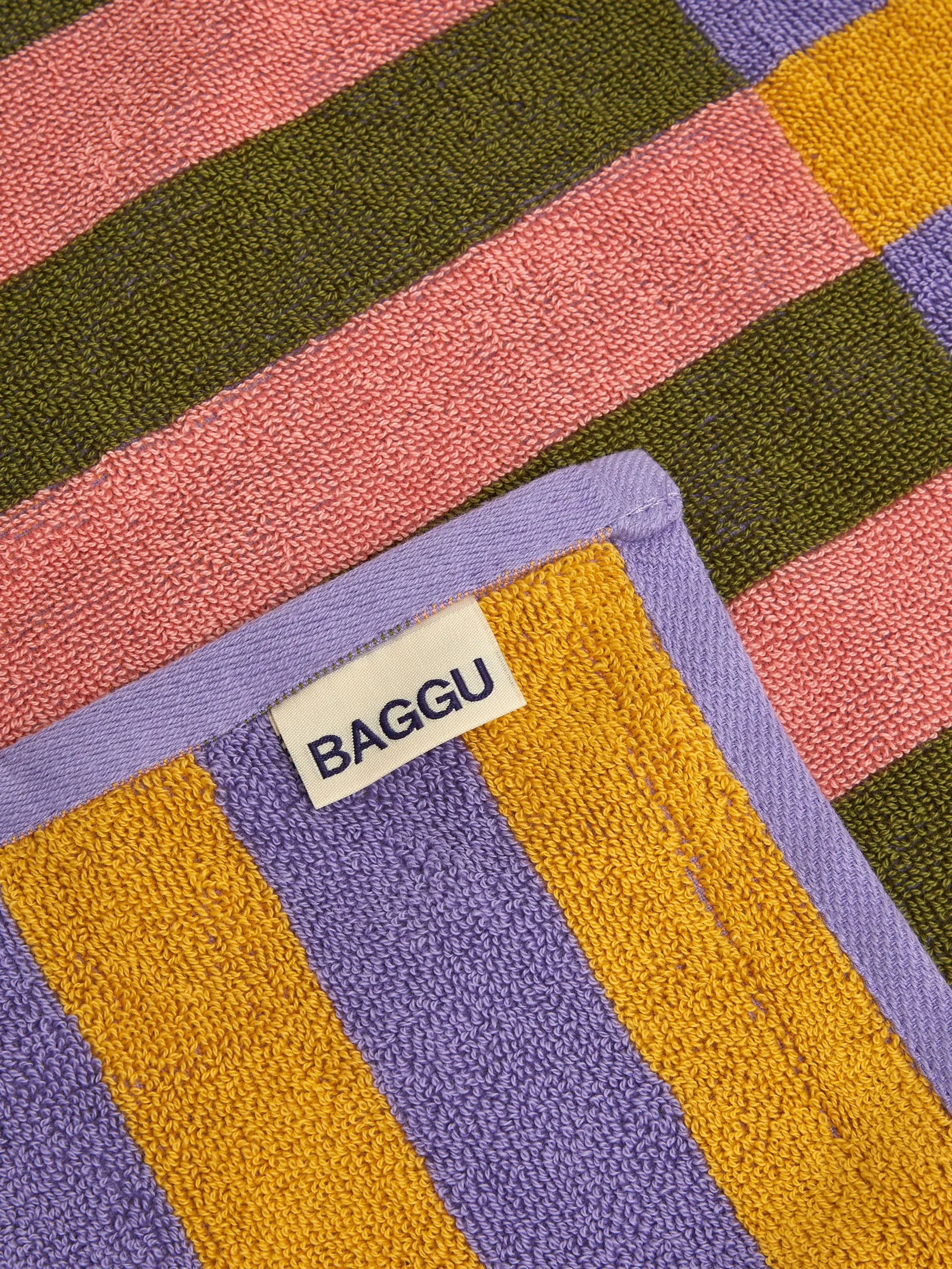 BAGGU Hand Towel Set of 2 - Sunset Quilt Stripe