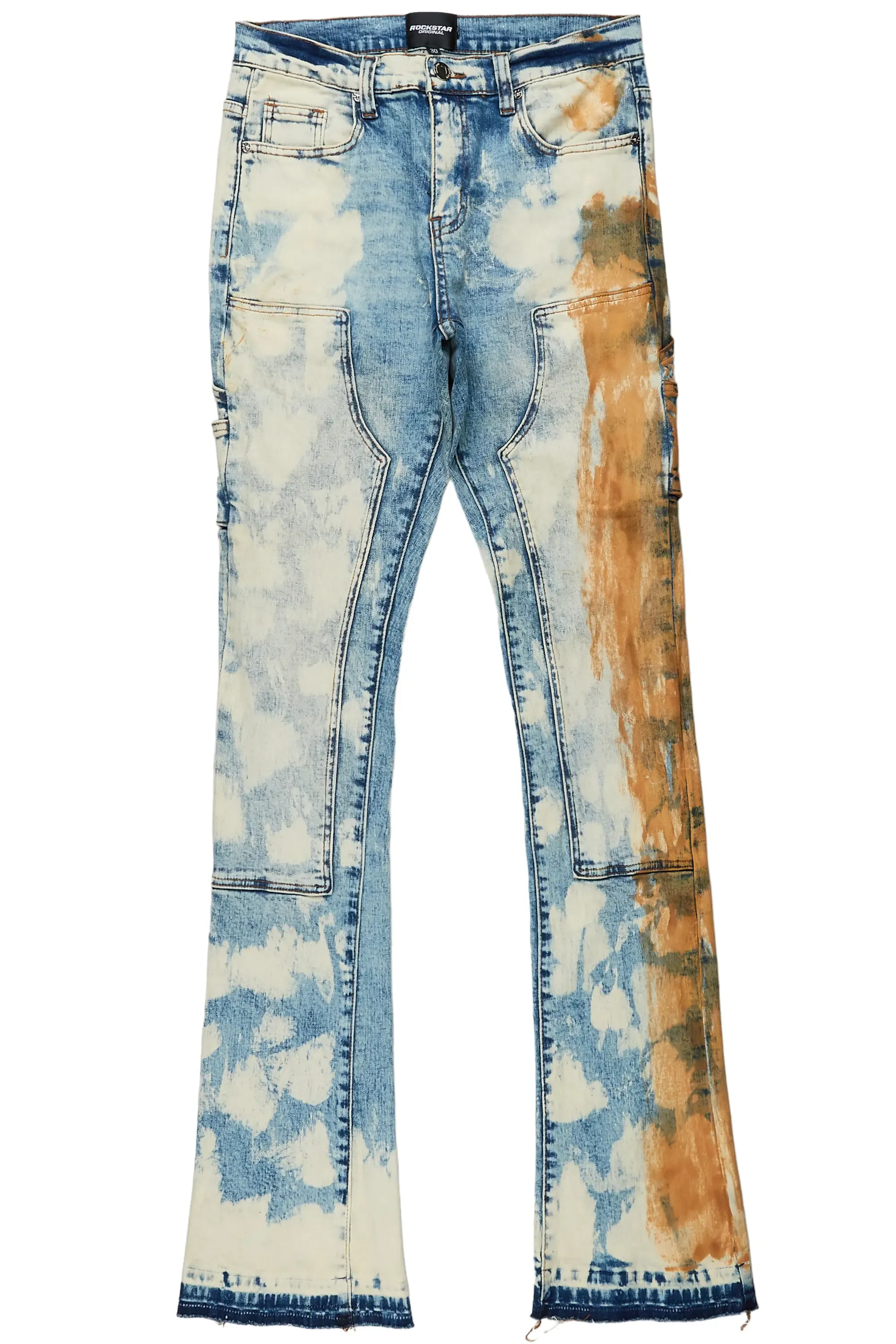 Bane Light Blue Stacked Flare Jean