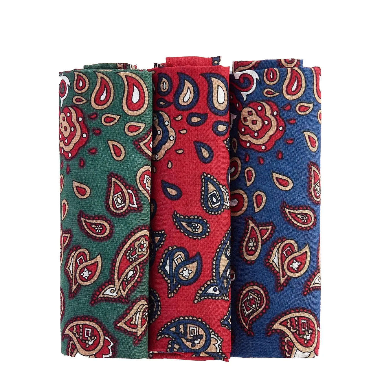 Barbour Paisley Handkerchief Gift Box Set Red/Green/Navy