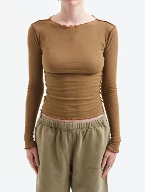 Baserange Vein Long Sleeve - Jade Brown