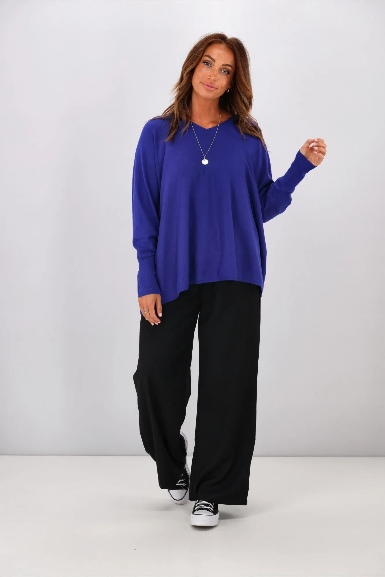 Betty Basics Destiny Knit Jumper Electric Blue