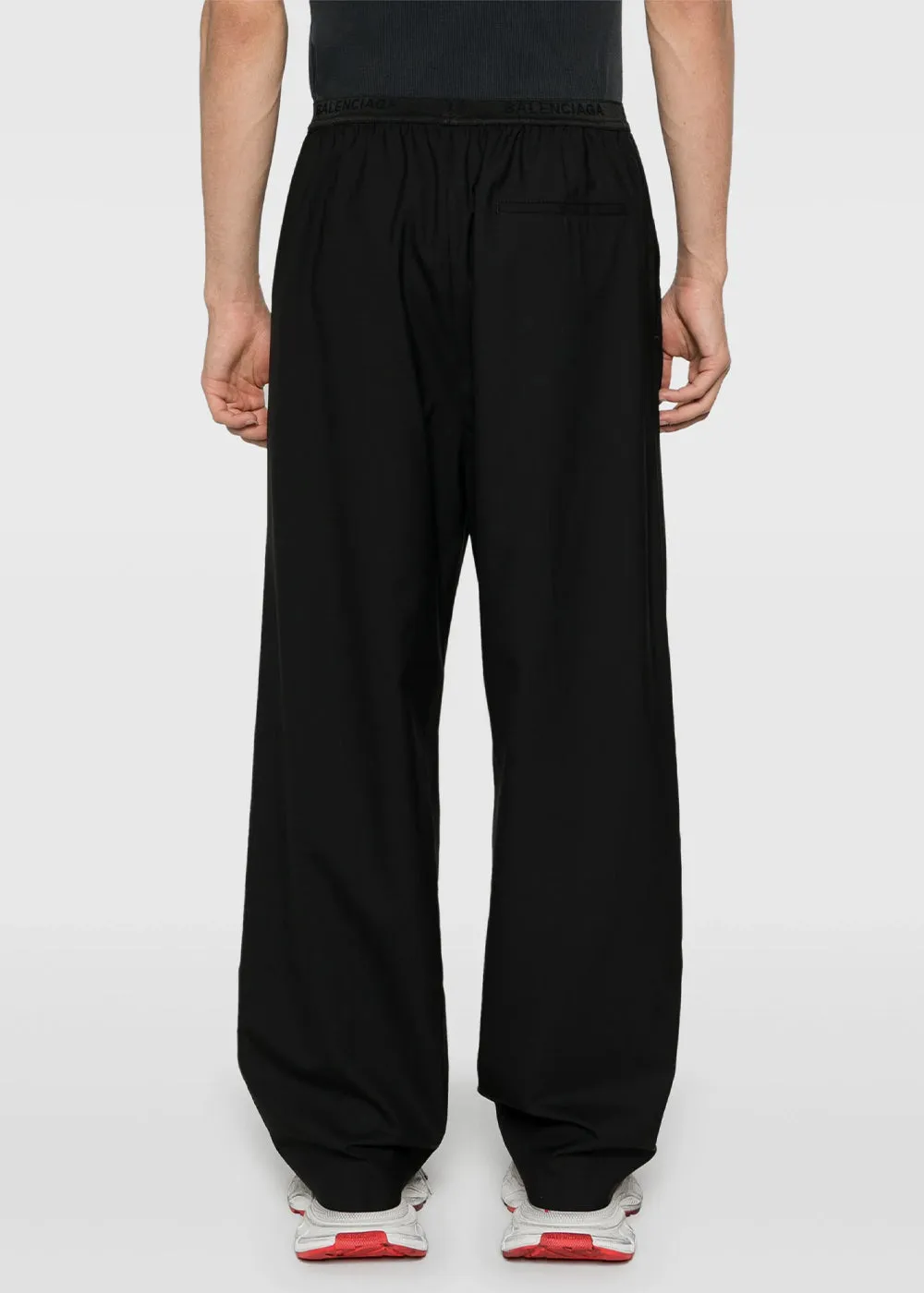 Black Elastic Pants