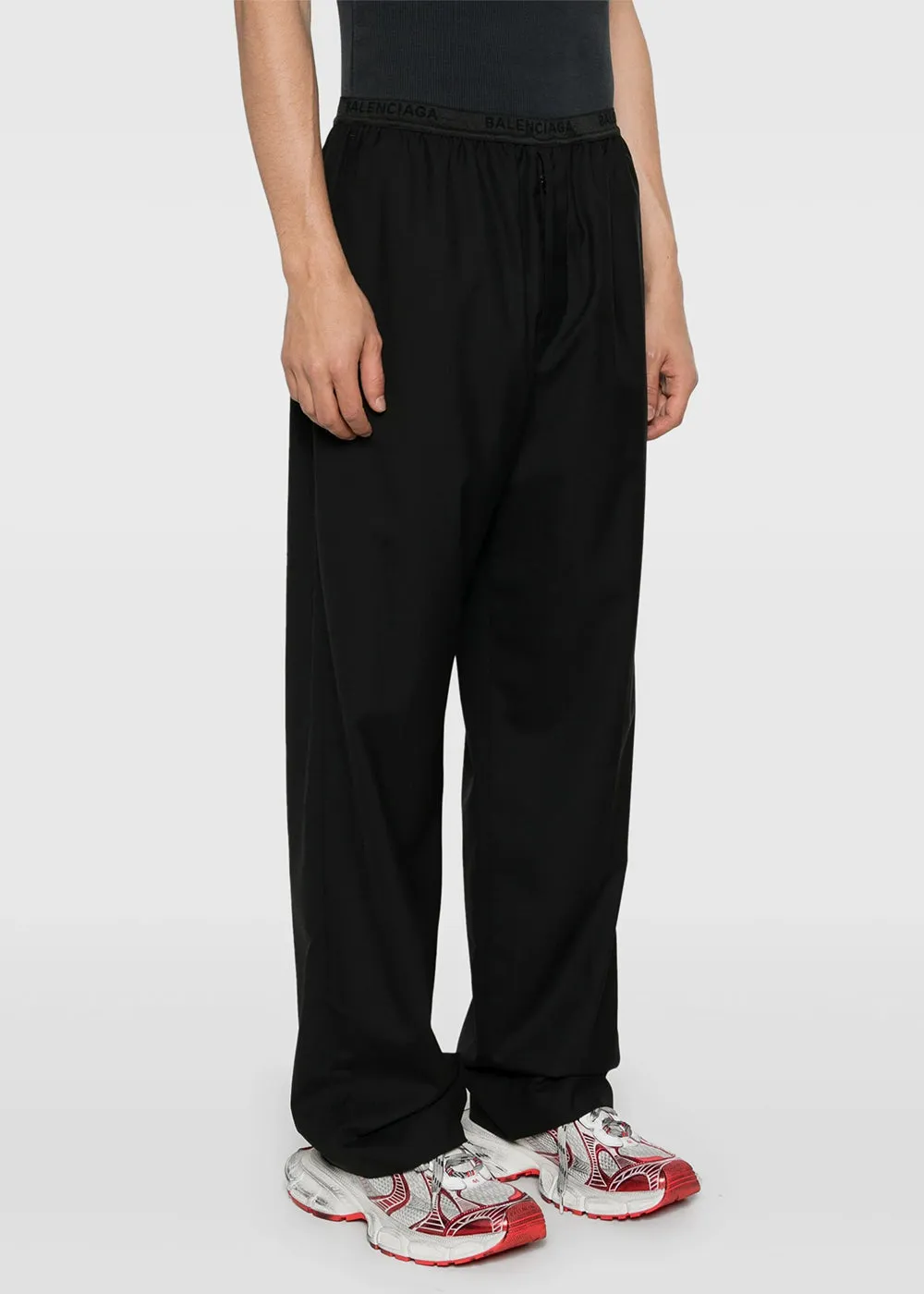 Black Elastic Pants