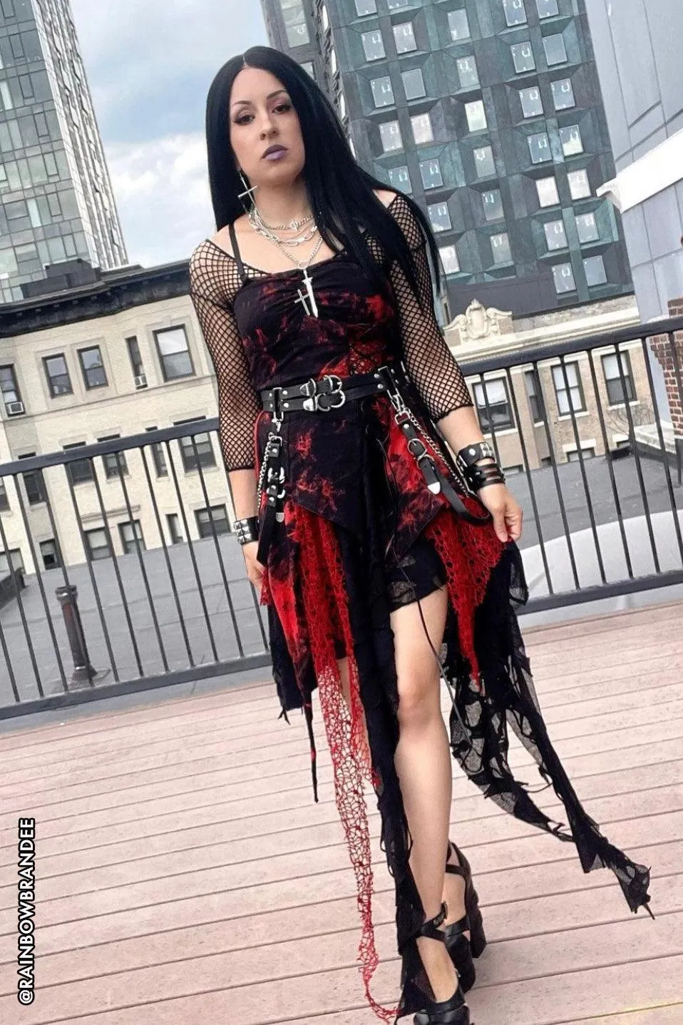 Blood Bride Distressed Punk Dress