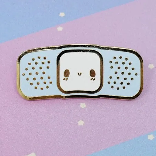 Blue Bandaid Buddy - Hard Enamel Pin - Kawaii Medical Pins Series