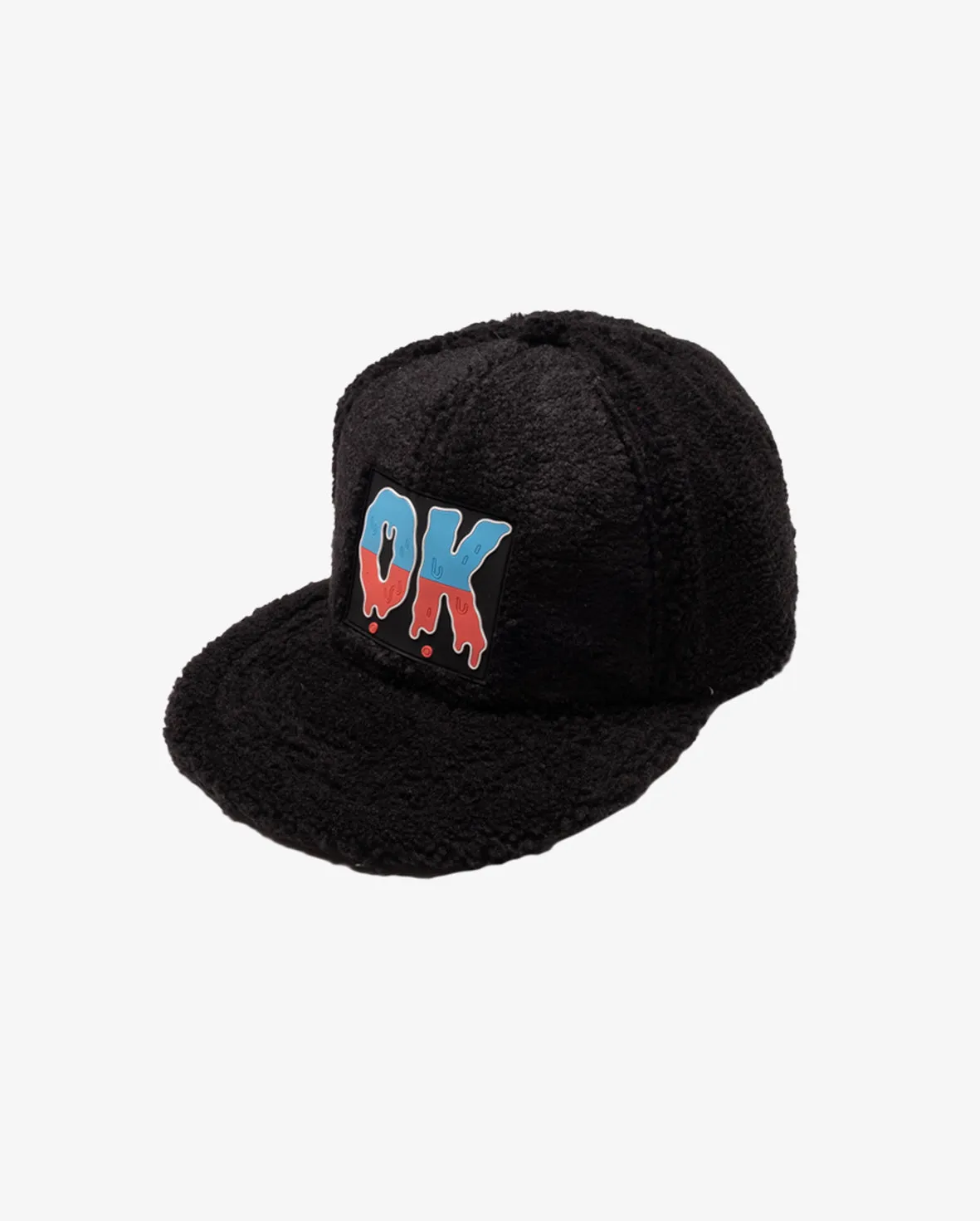 BOB OK Gradient Black Fluffy Hip Hop Cap