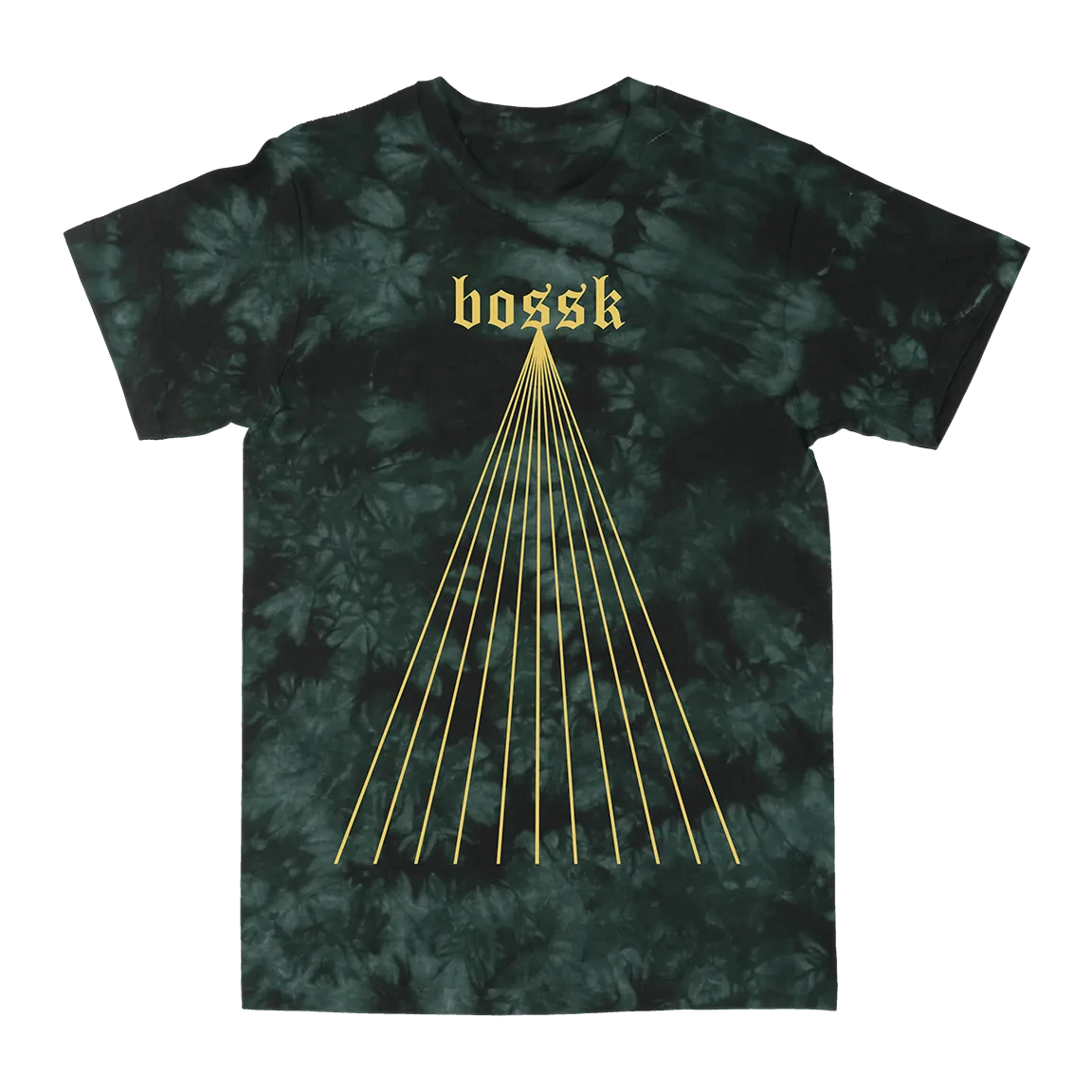 Bossk "Events Occur In Real Time" Forest Crystal Tie-Dye T-Shirt