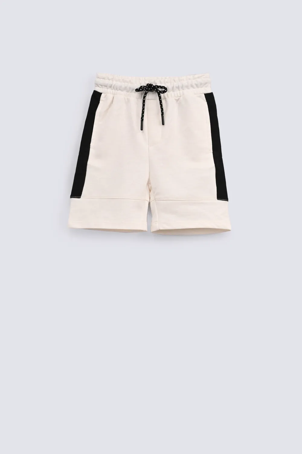 BOYS KNIT PANEL SHORTS