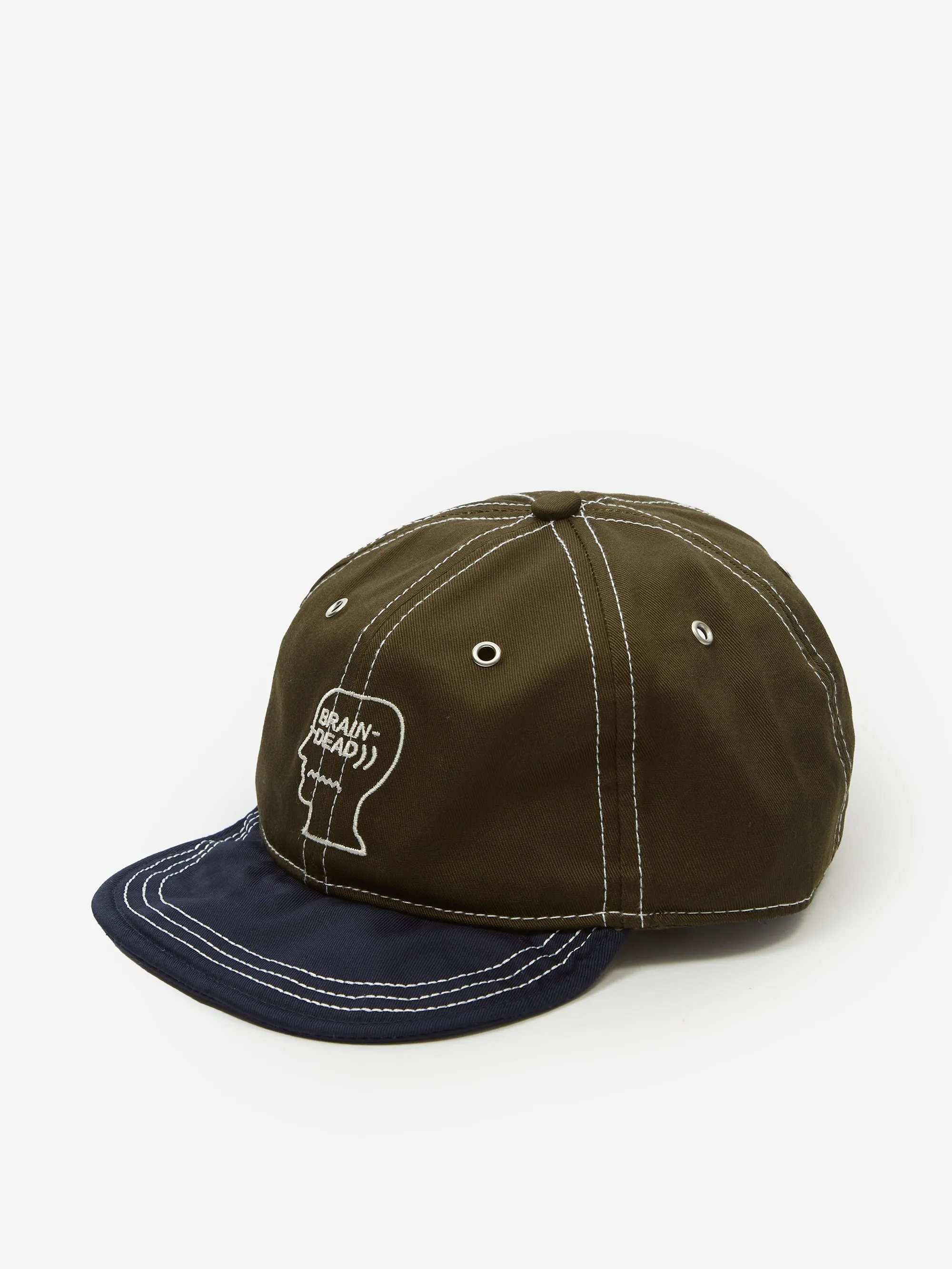 Brain Dead Wire Brim 6 Panel Hat - Forest Green