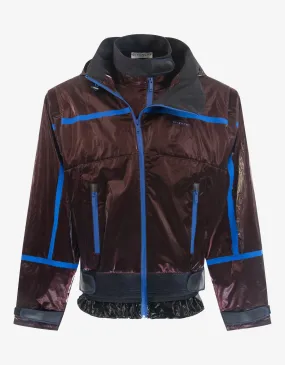 Burgundy Wax Cotton Windbreaker -