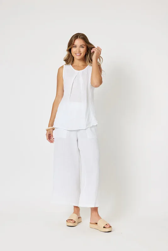 Byron Textured Pant - White