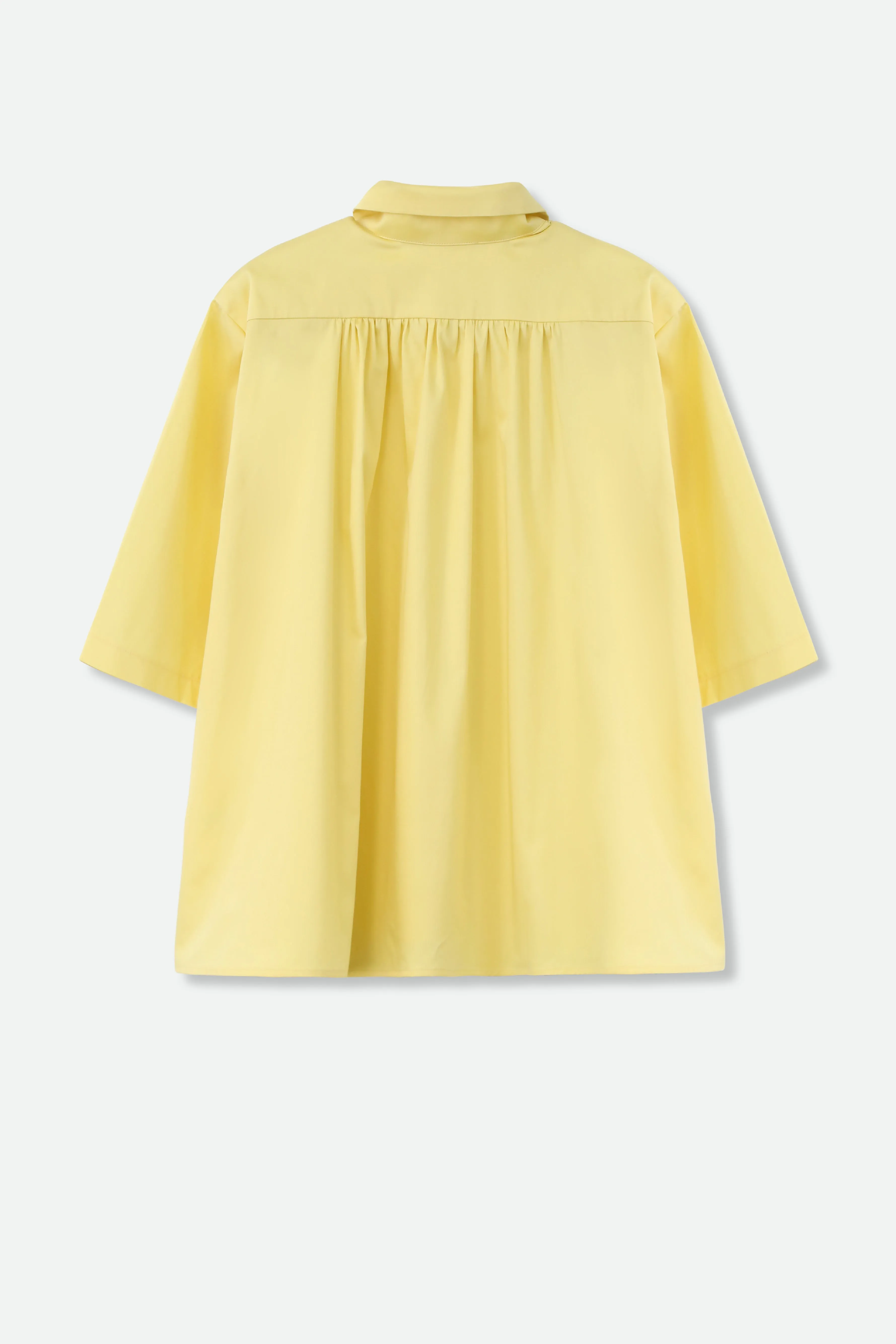 CAMP SHIRT IN ITALIAN COTTON POPLIN STRETCH IN YELLOW