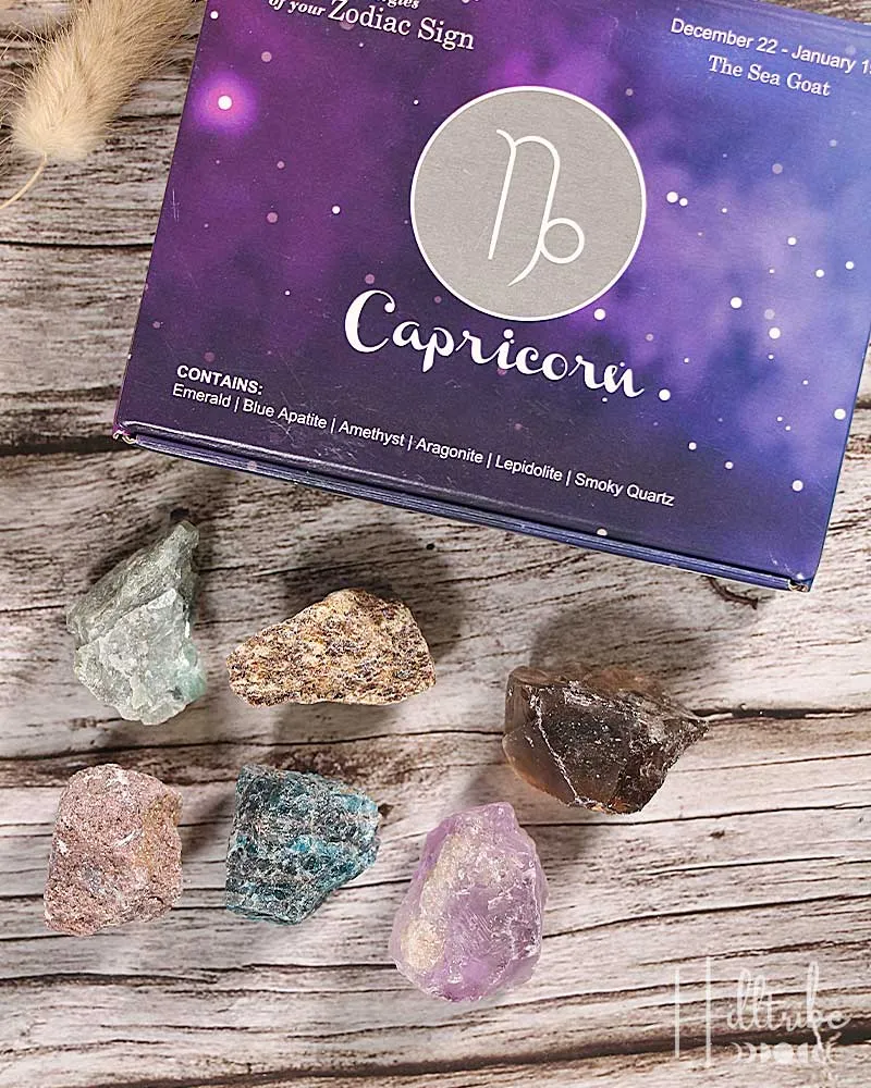 Capricorn Zodiac Natural Crystal Kit