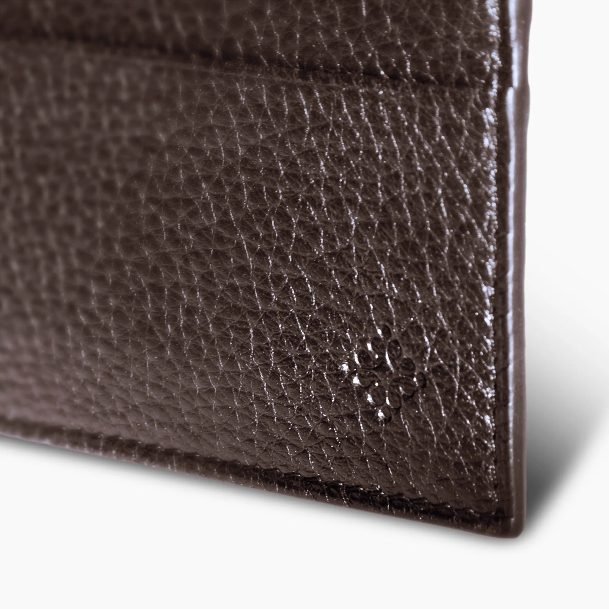 Cesar 100% deerskin leather credit card holder (dark brown)