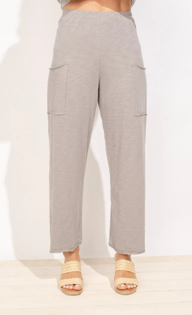 Cotton Slub Pocket Flood Pant