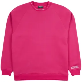 CUT HERE RAGLAN Sweatshirt (Pink)