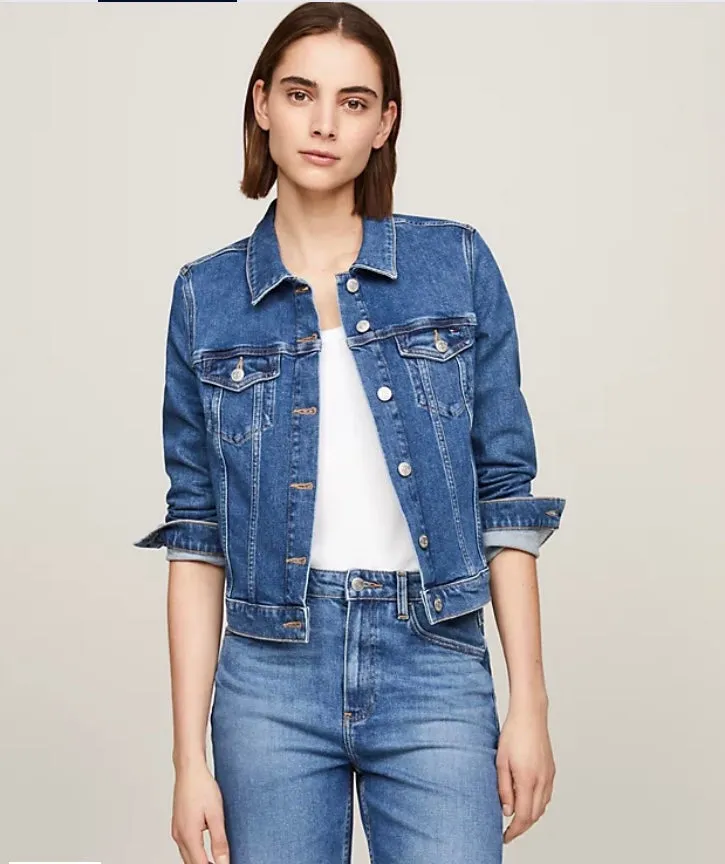 DENIM SLIM JACKET MEL