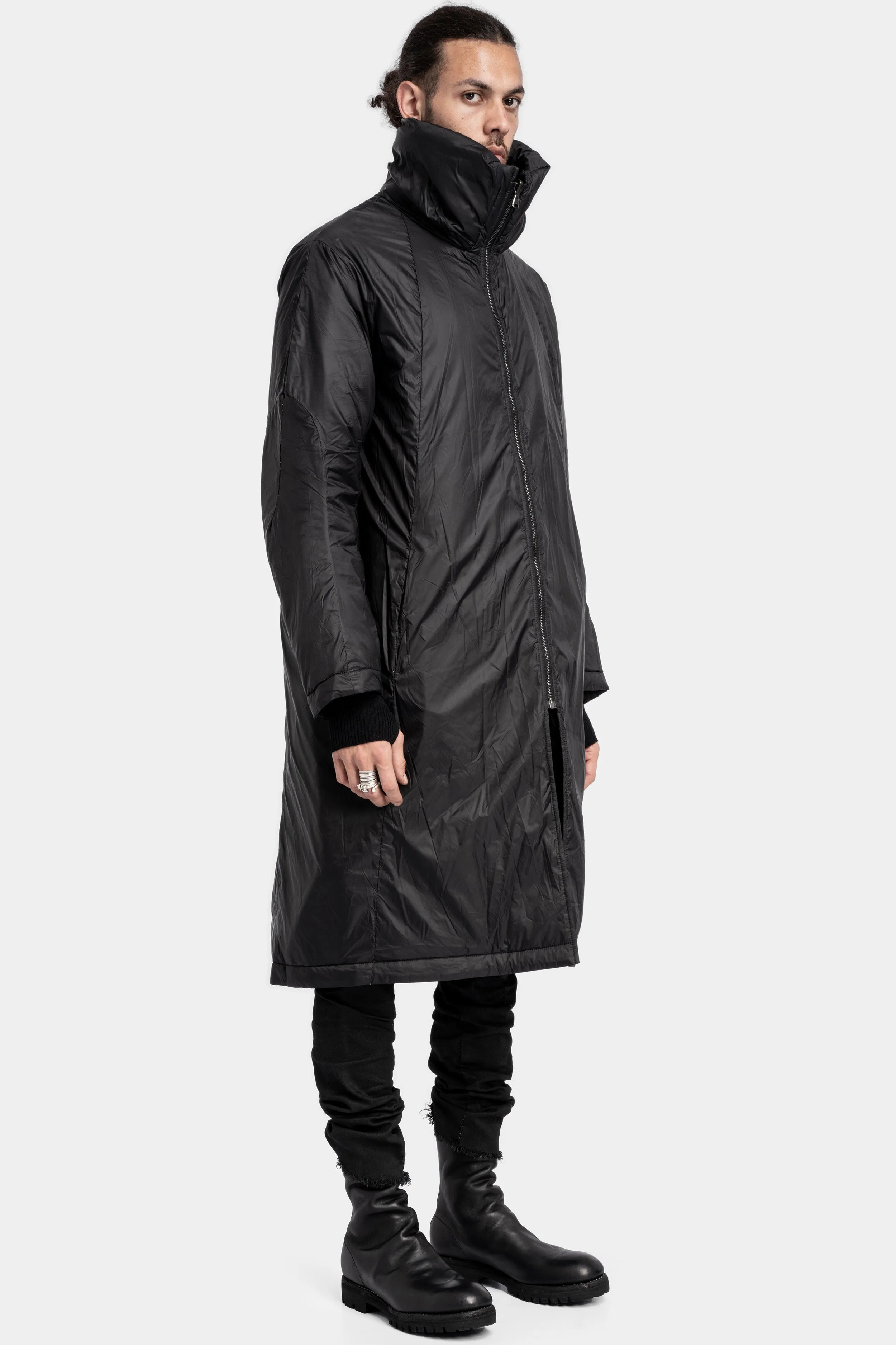 Down padded waxed cotton ripstop two layer Parkas