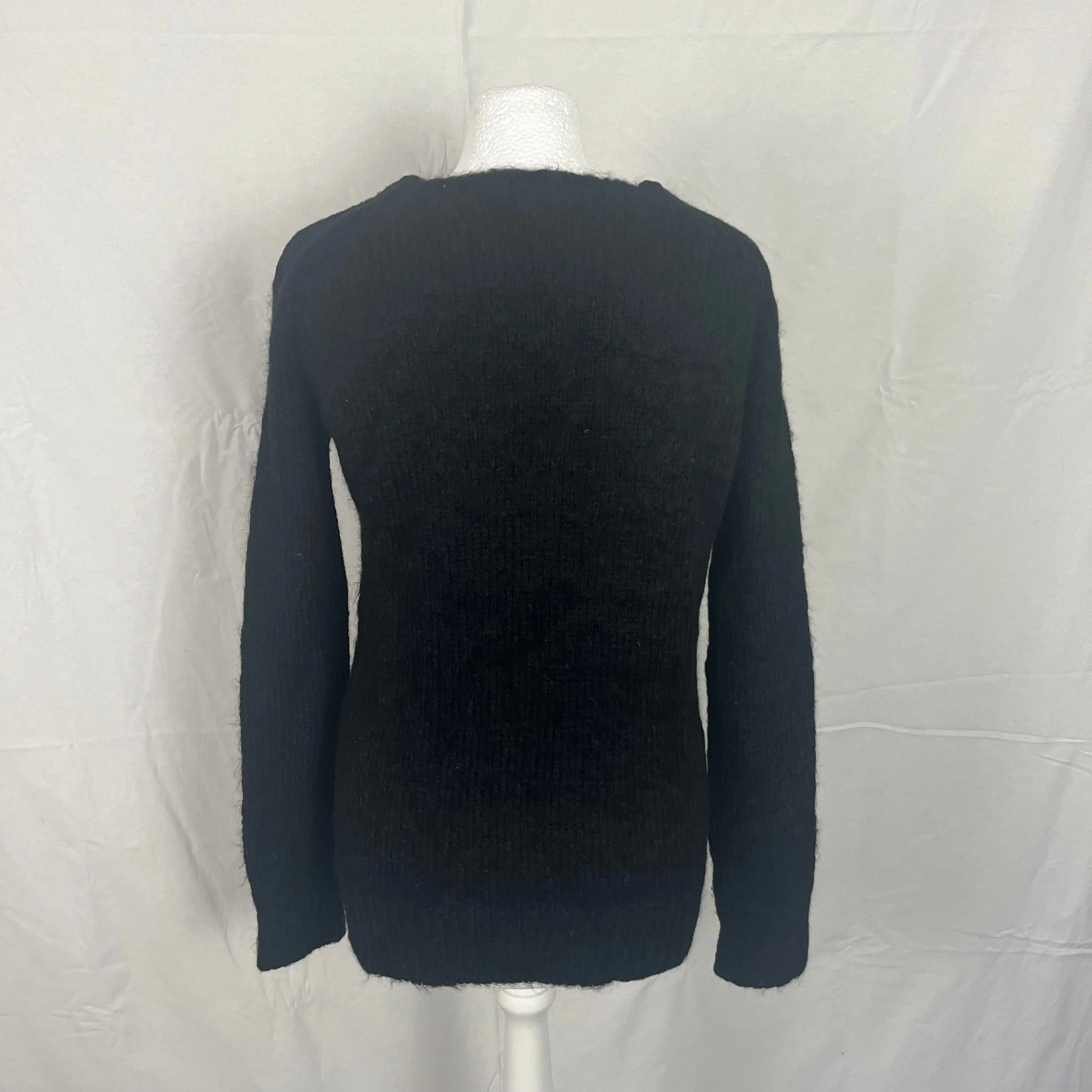 Dries Van Noten Black Alpaca & Wool Fluffy Sweater M