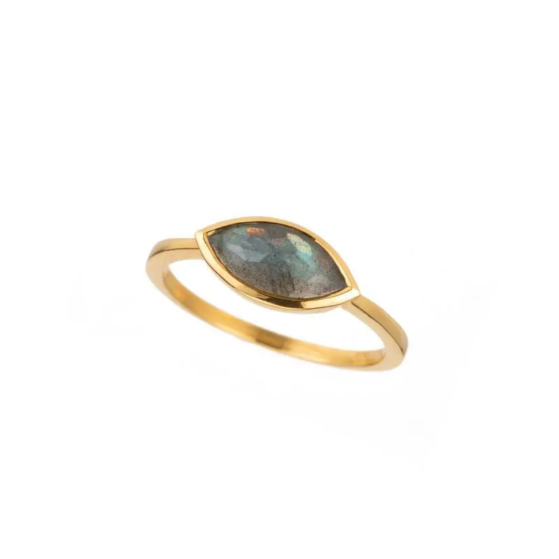 East-West Marquis Gemstone Ring