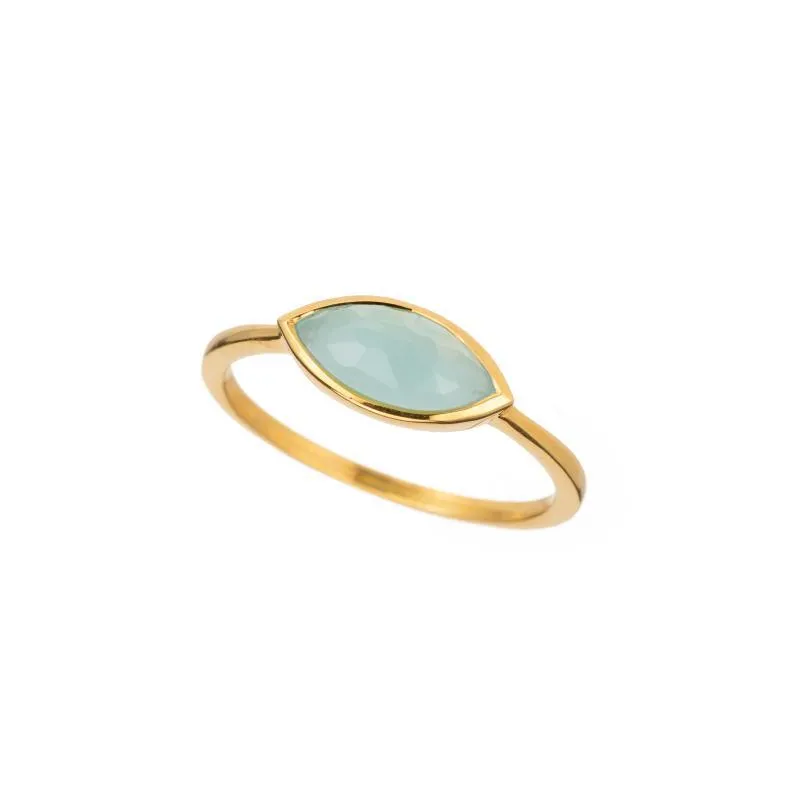 East-West Marquis Gemstone Ring