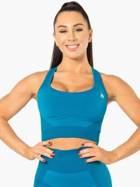 ELECTRA SEAMLESS CROP TOP ELECTRIC BLUE