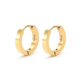 ER300G B.Tiff Hoop Gold Plated Stainless Steel Earrings