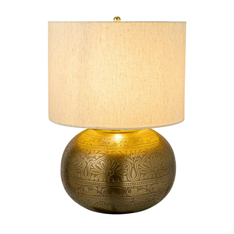 Etched Metal Table Lamp